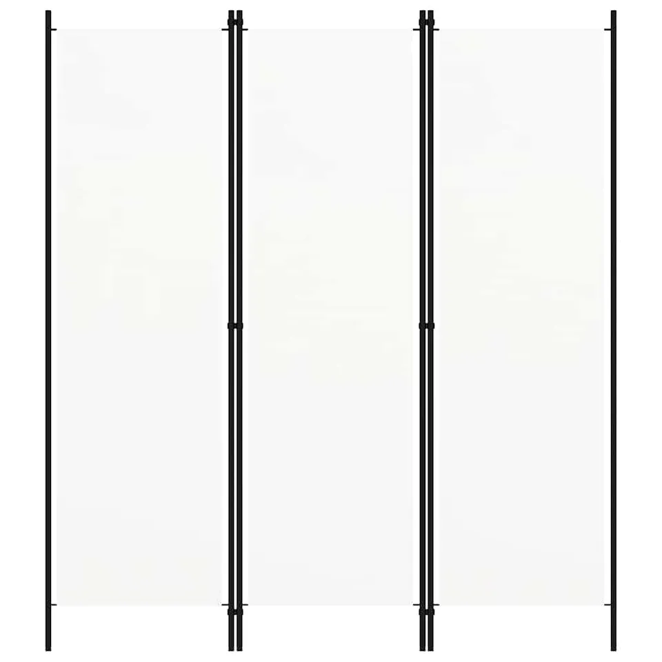 vidaXL Raumteiler 3-TLG. Weiß 150x180 cm Stoff