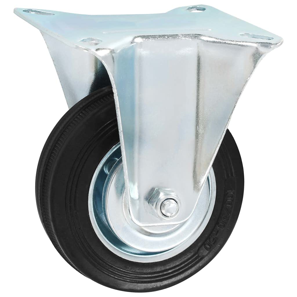 vidaXL Bockrollen 4 Stück Gummi 100mm Möbelrollen Set