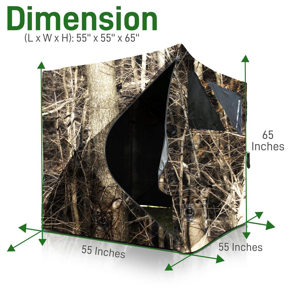 Serenelife Tarnzelt Jagd 2 Personen Camo 165cm