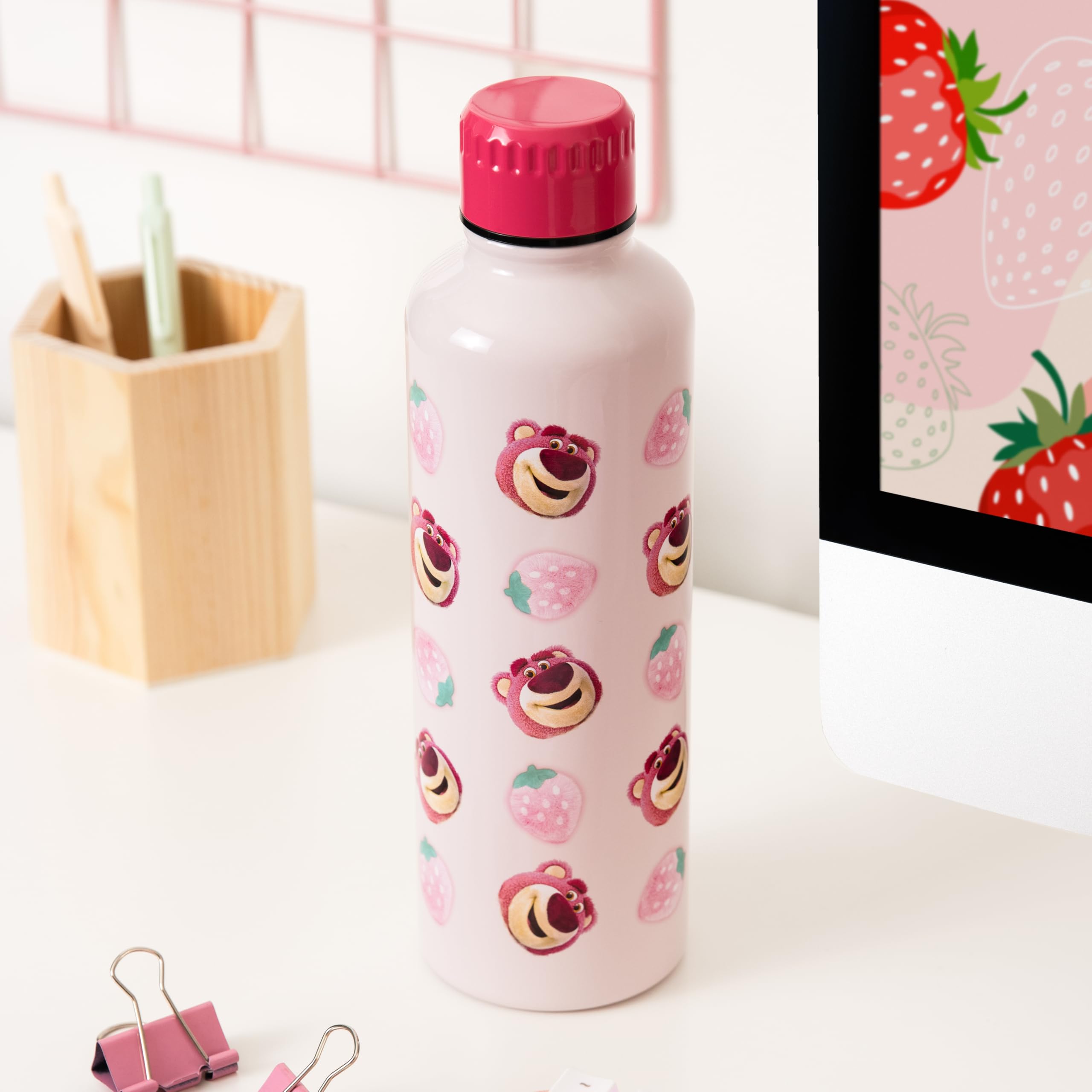 Paladone Lotso Trinkflasche Edelstahl 500 ml rosa