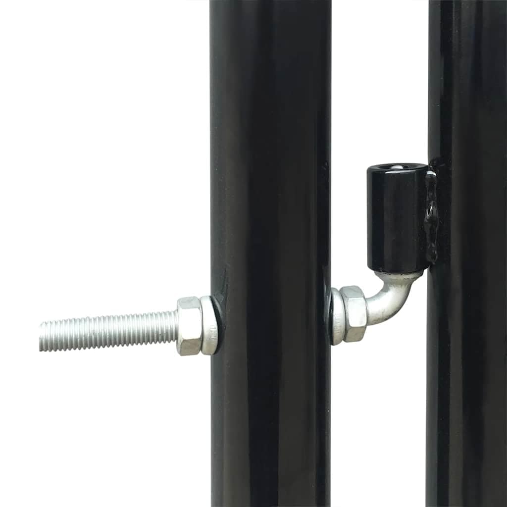 vidaXL Heim & Garten Einzeltor Stahl Schwarz 100x75 cm Schloss