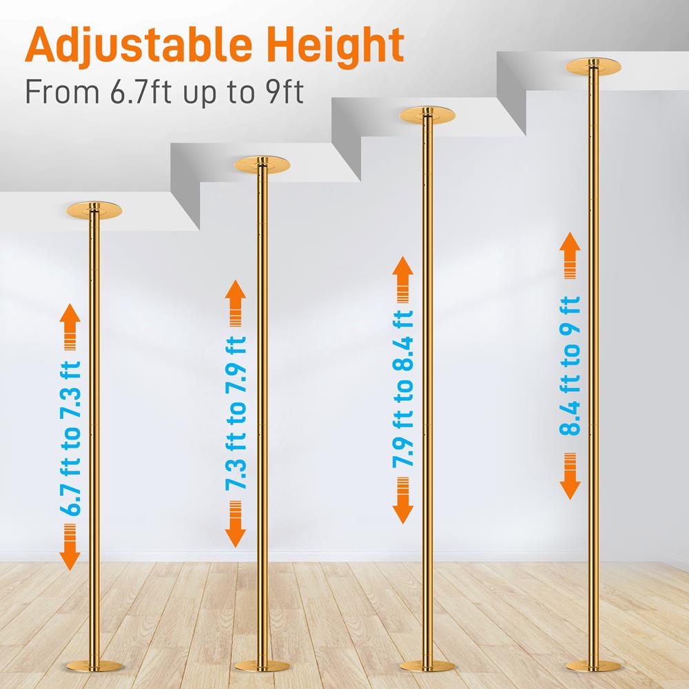 Serenelife Fitness Dance Pole Tanzstange Stahl höhenverstellbar