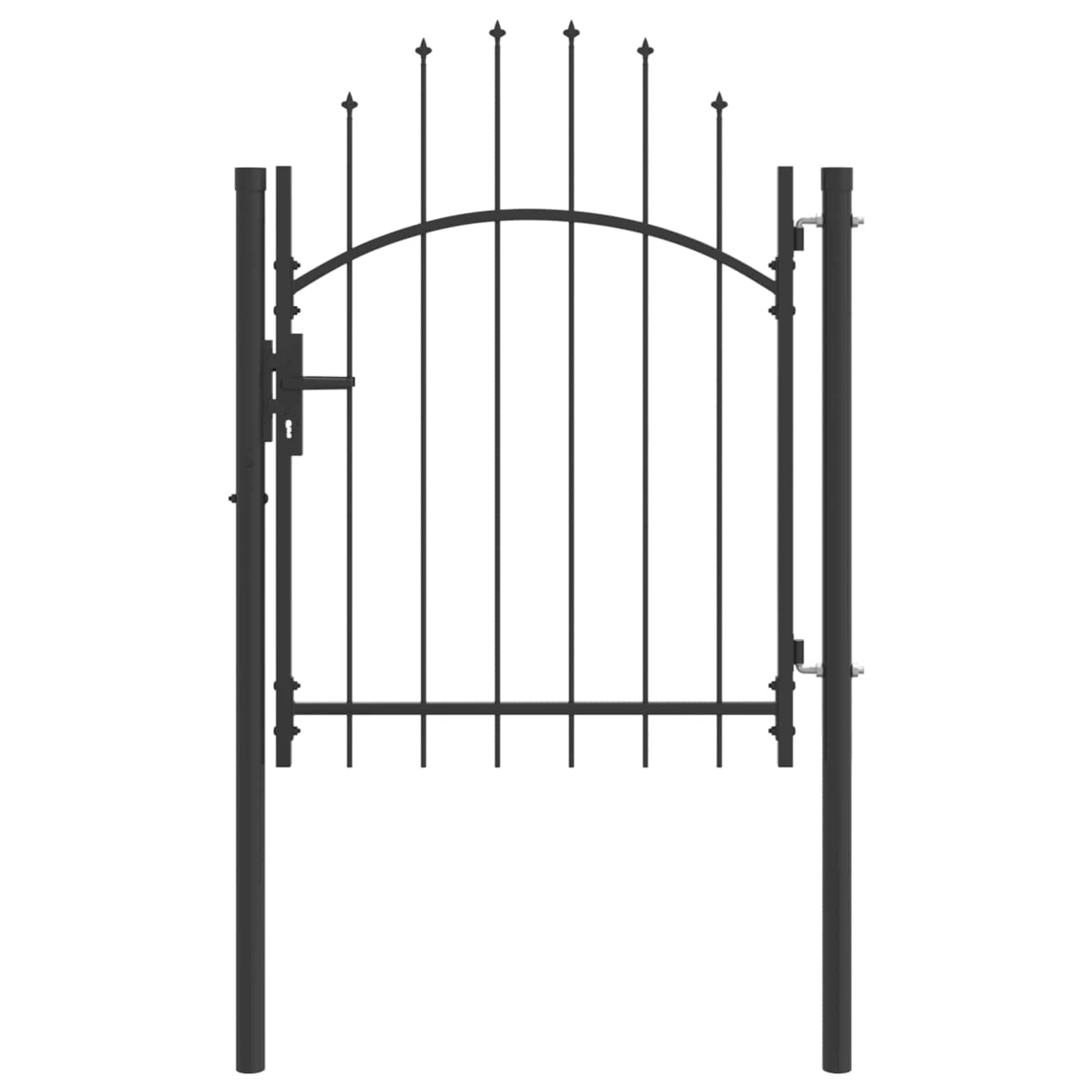 vidaXL Woerden Gartentor Stahl Schwarz 1,75 m