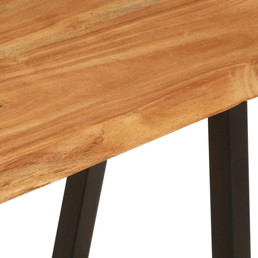 vidaXL Heim & Garten Bank Baumkante 105 cm Akazie Schwarz