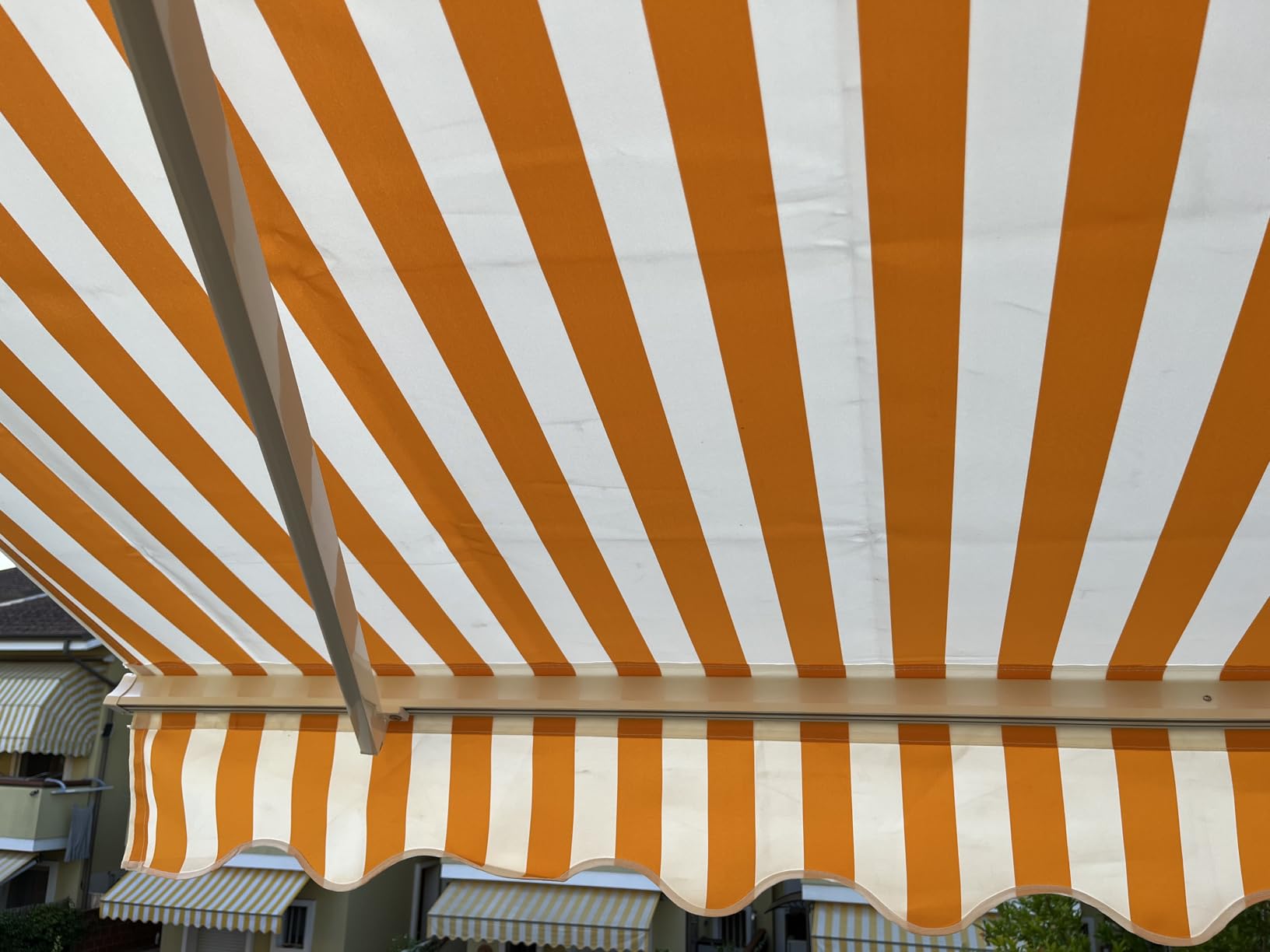 vidaXL Markise 450x350cm Anthrazit-Weiß manuell Alu