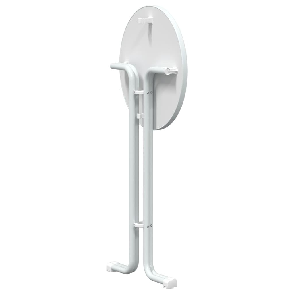 vidaXL Möbel Bartisch Weiß Ø60x110 cm klappbar Stahl