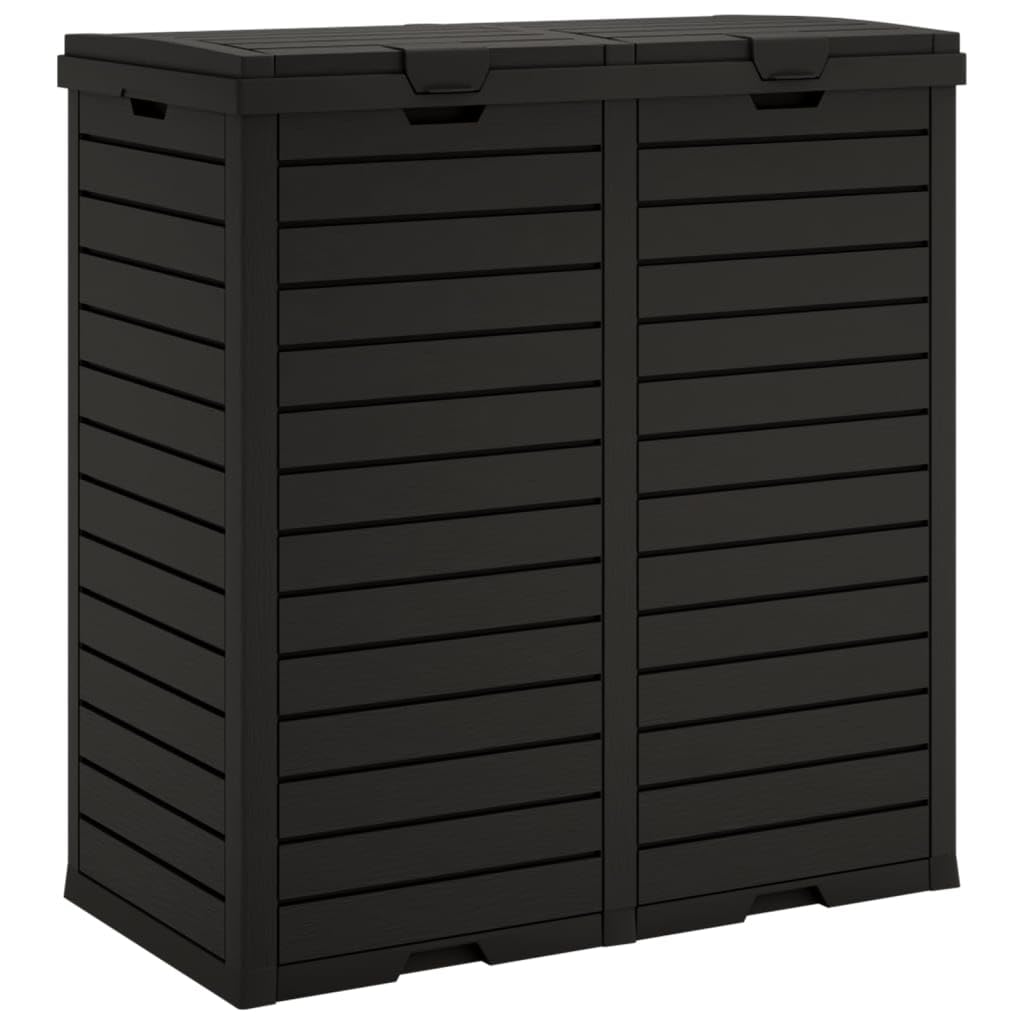 vidaXL Mülltonne Outdoor 230 L Polypropylen schwarz