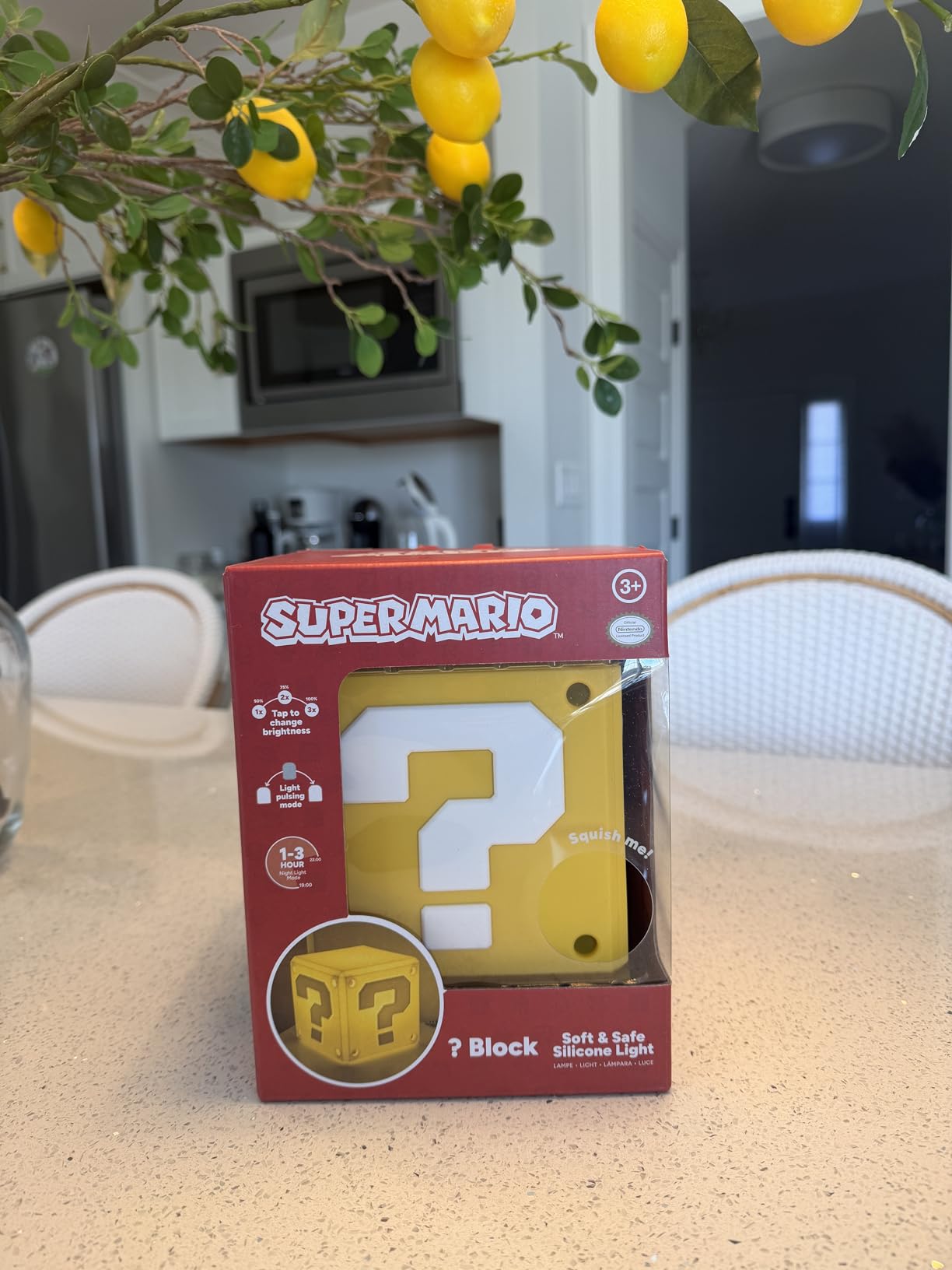 Paladone Super Mario Fragezeichen Block SquishyGlo Lampe USB