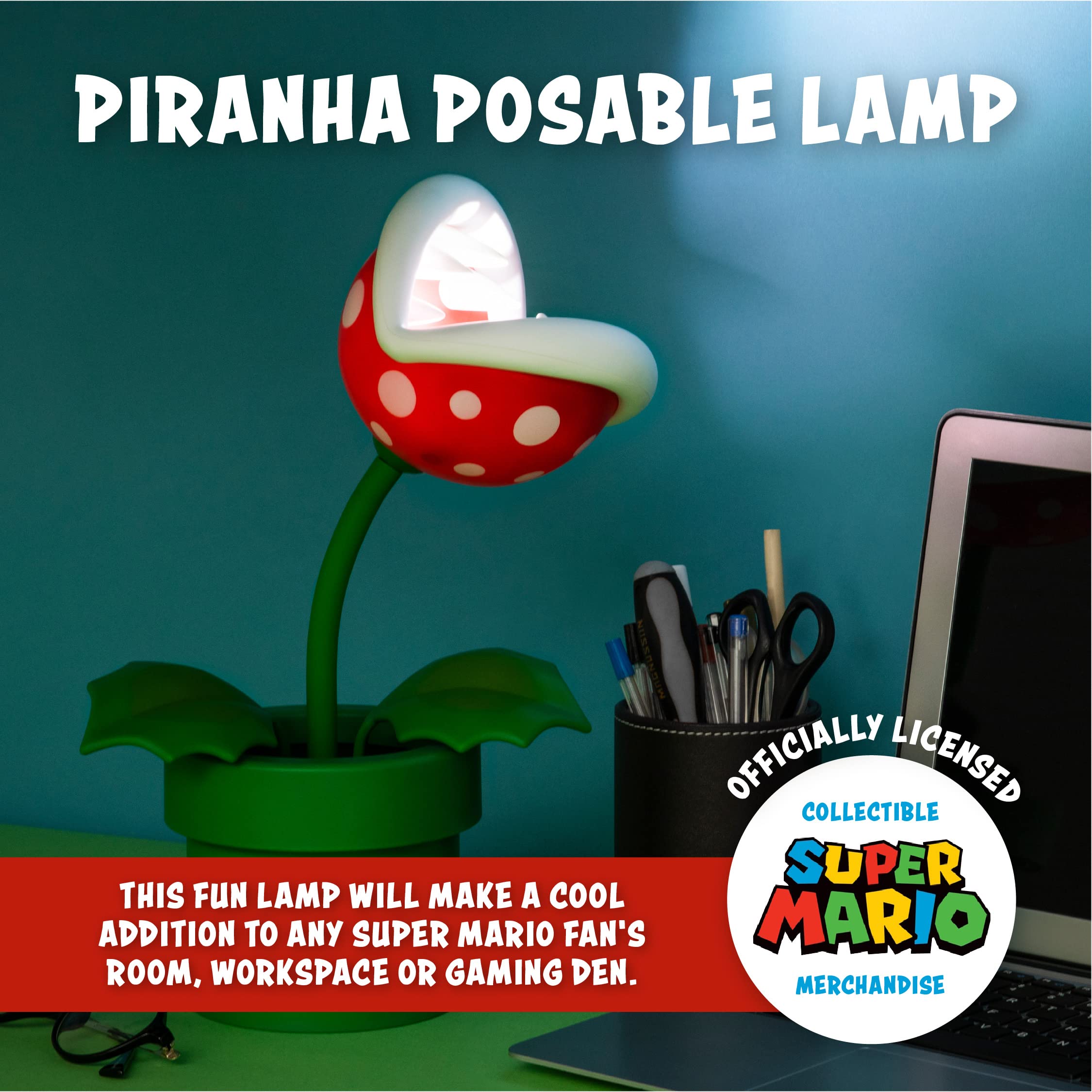 Paladone Super Mario Piranha Pflanze Lampe 33cm USB