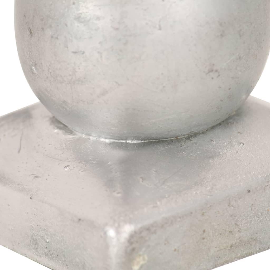 vidaXL Pfostenkappe Kugel Verzinkt 91x91mm 6 Stück