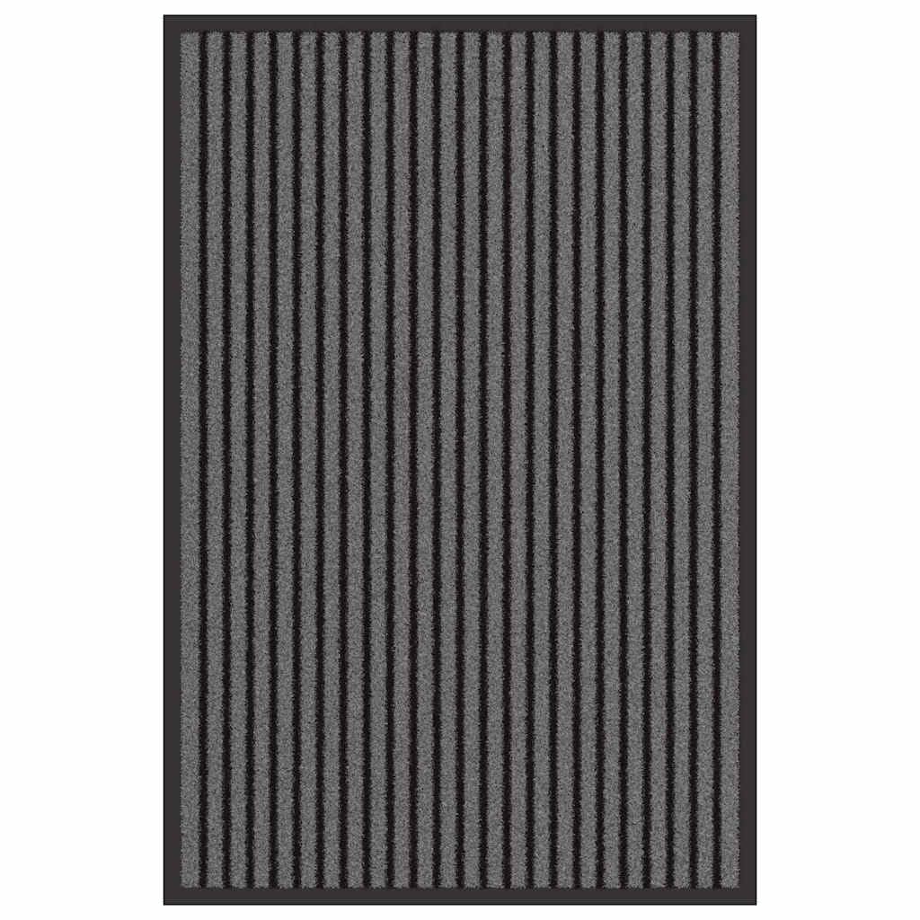 vidaXL Fußmatte 60x90 cm Polypropylen schwarz rechteckig