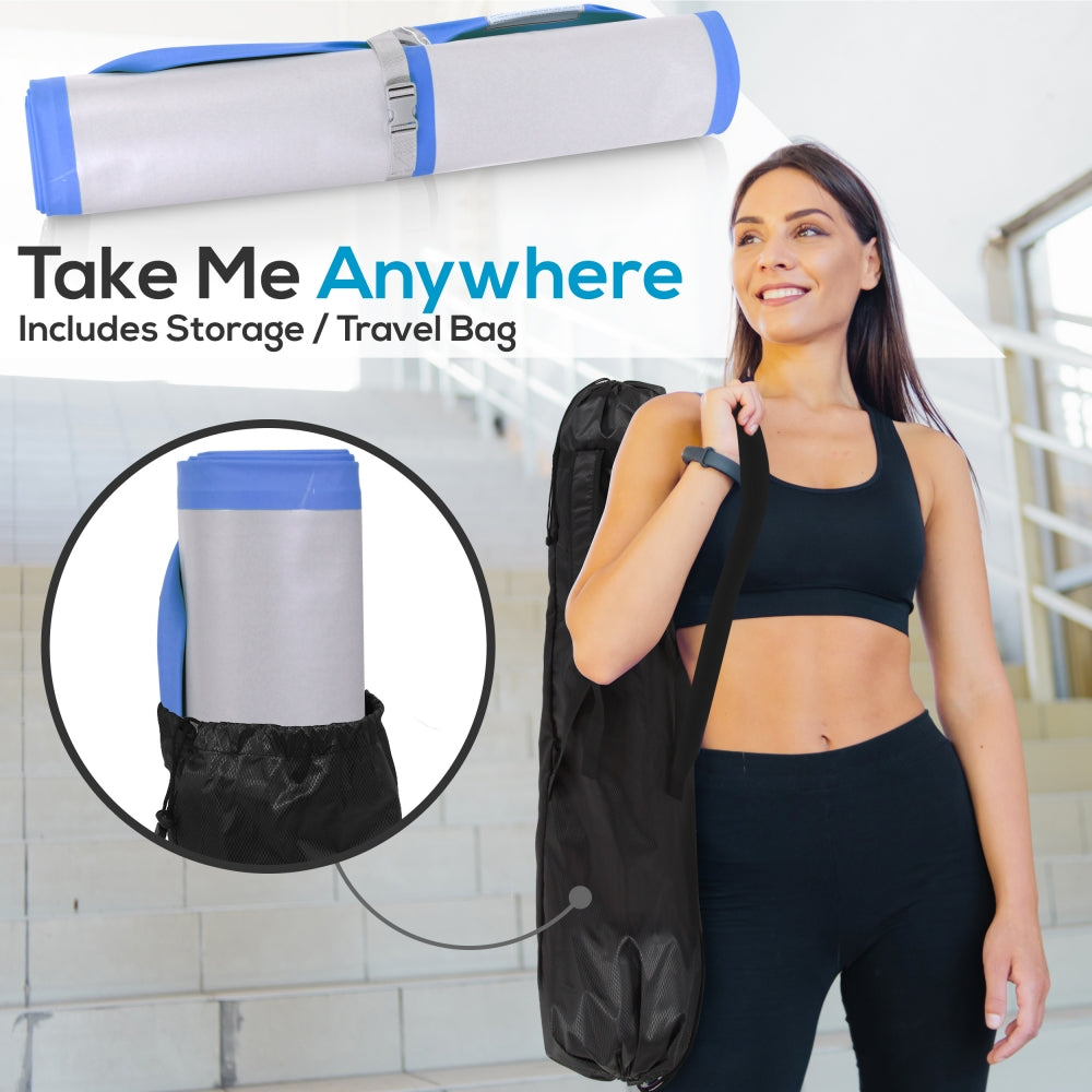 Serenelife Fitness Airtrack Turnmatte Blau 300x100cm