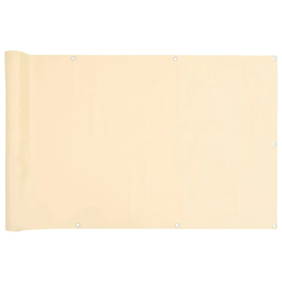 vidaXL Heim & Garten Sichtschutz Creme 1000x90 cm wetterfest