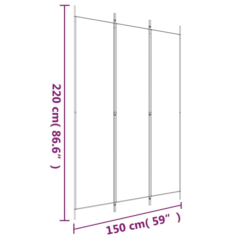 vidaXL Heim & Garten Paravent Raumtrenner 150x220cm Weiß-Braun