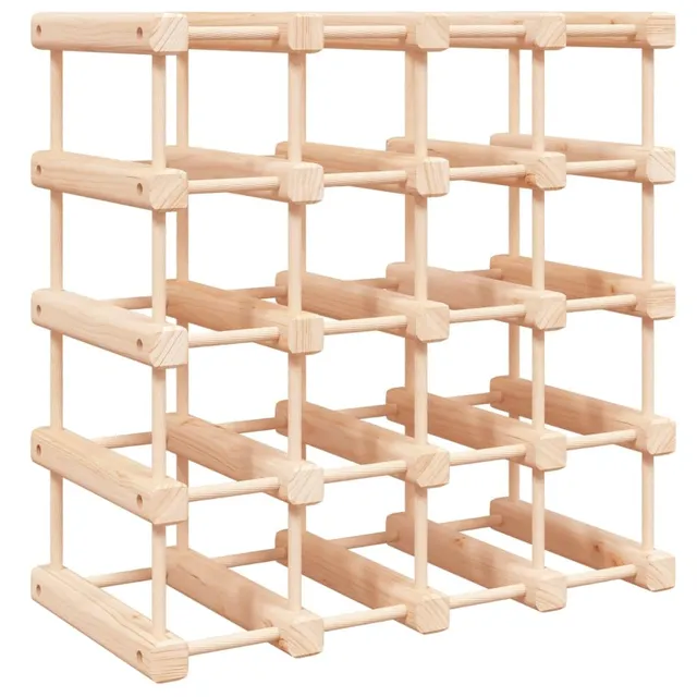 vidaXL Weinregal 20 Flaschen Kiefer 46,5x23x46,5 cm