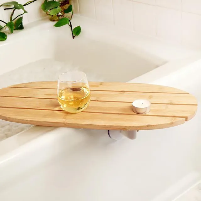Kikkerland Home Bamboo Bath Caddy Badewannenablage Bambus