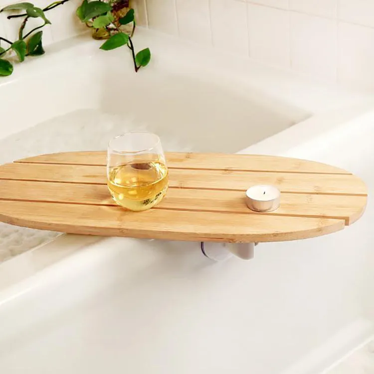 Kikkerland Home Bamboo Bath Caddy Badewannenablage Bambus