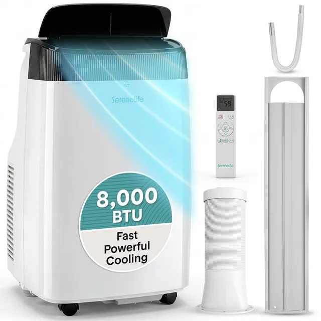 Serenelife Portable AC Klimaanlage 8000 BTU Weiß