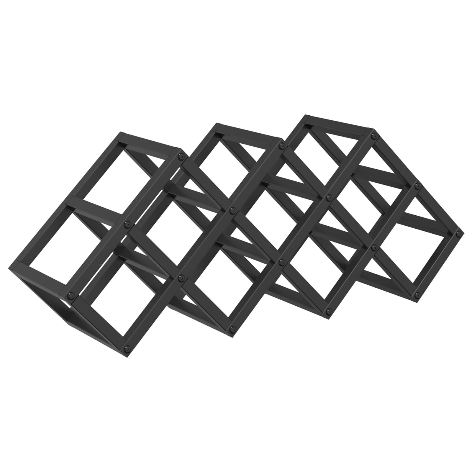 vidaXL Möbel Weinregal Schwarz Eichen-Optik 63x16,5x25 cm