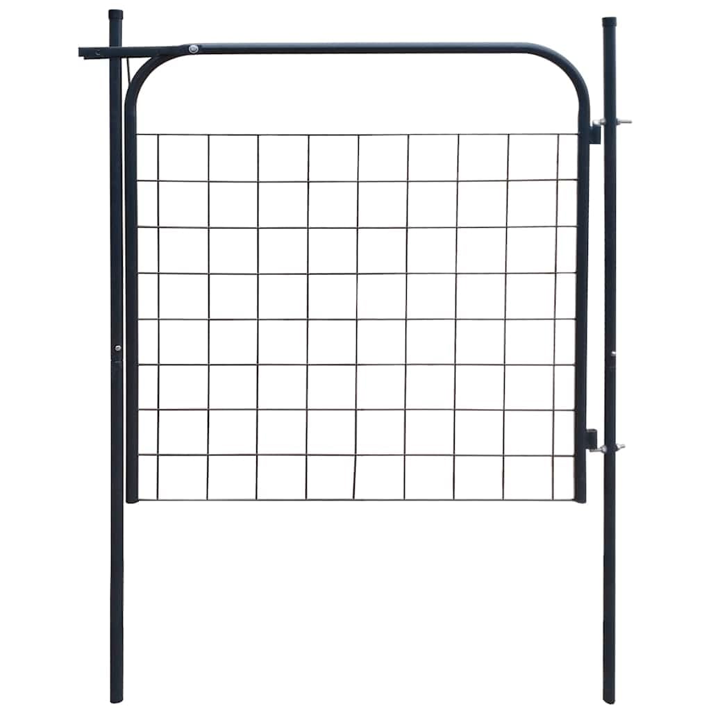 vidaXL Heim & Garten Gartentor 100x100 cm Anthrazit Stahl
