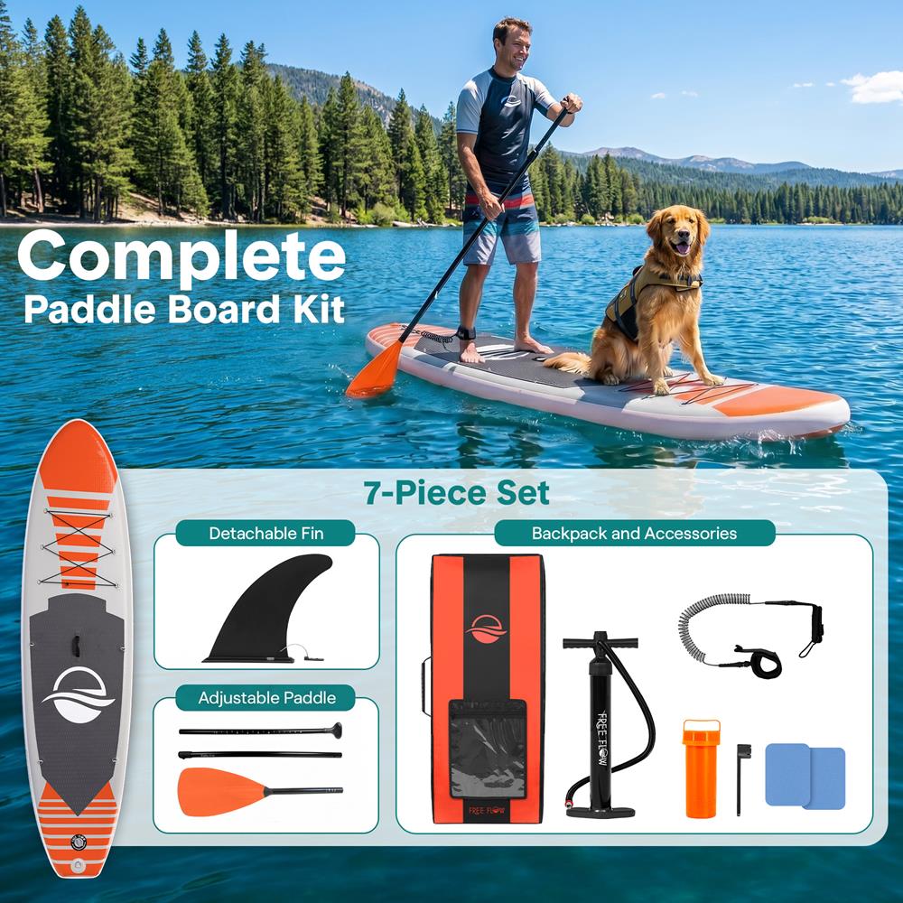 Serenelife SUP Board aufblasbar Blau 10.5ft Komplettset