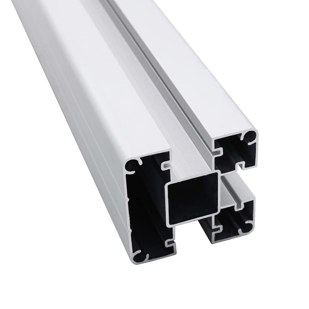 vidaXL Zaunpfosten Alu 185 cm Silber 2 Stk. mit Fuß