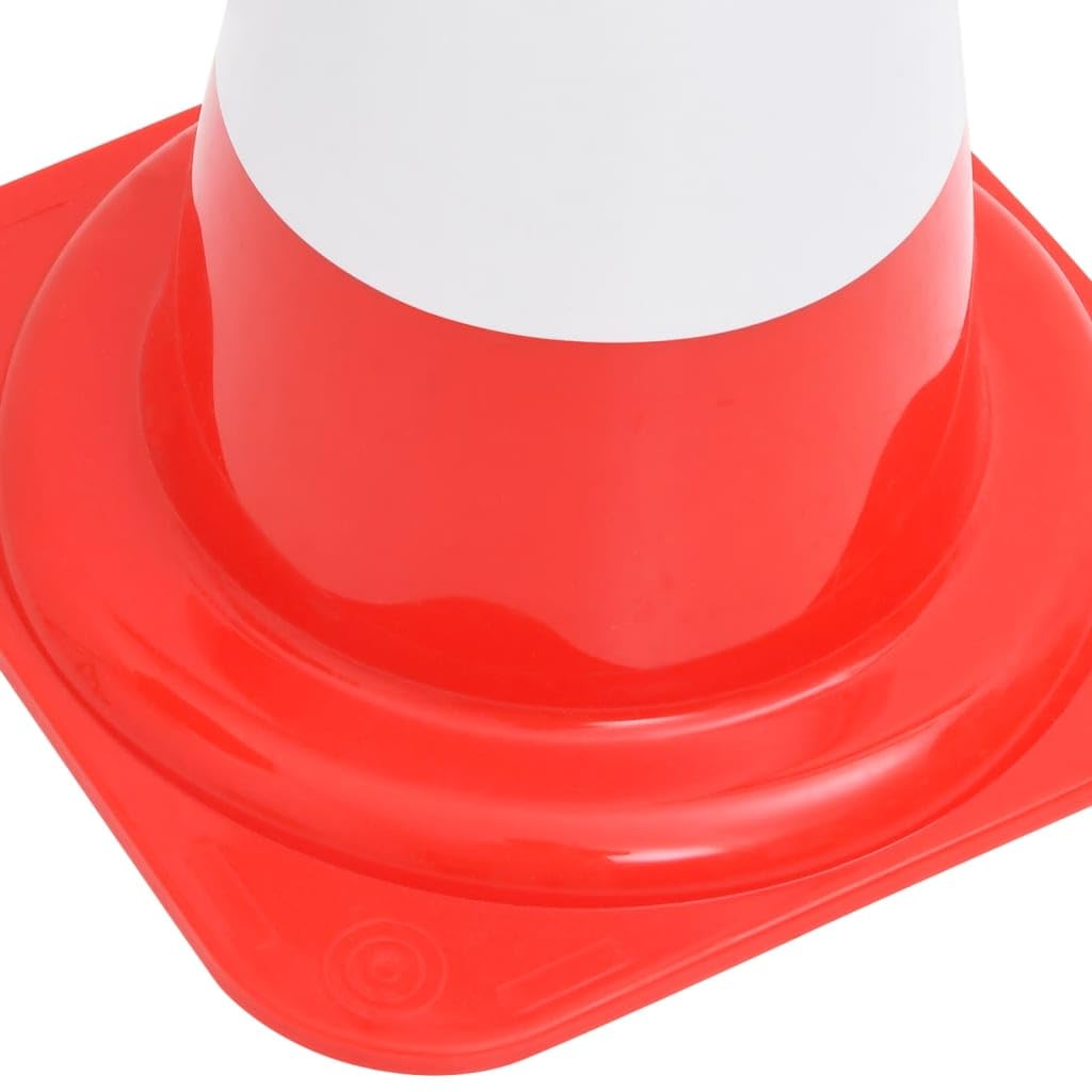 vidaXL Leitkegel Set Pylonen rot-weiß mit 10 m Kette