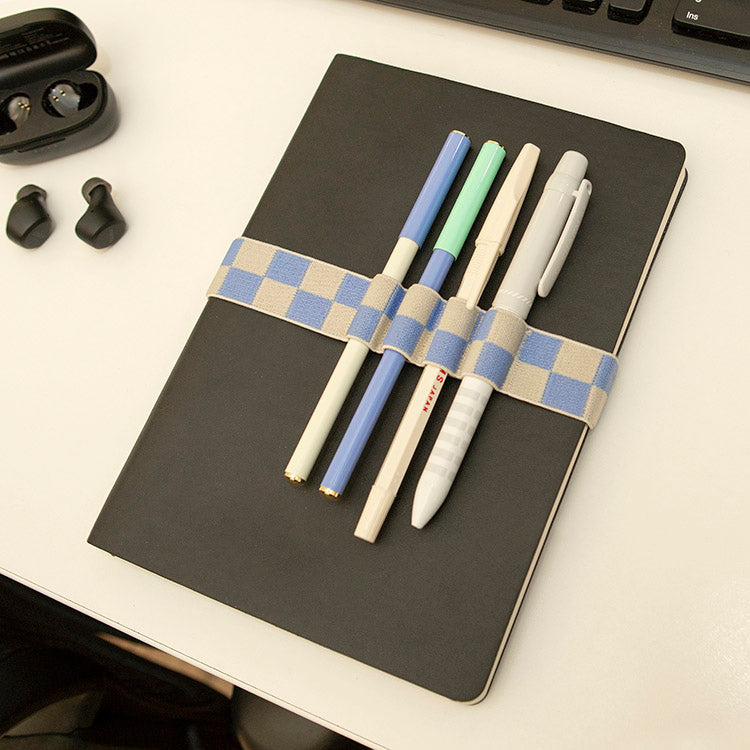 Kikkerland Inkerie Blue Stifthalter Buchband Blau 4 Stifte
