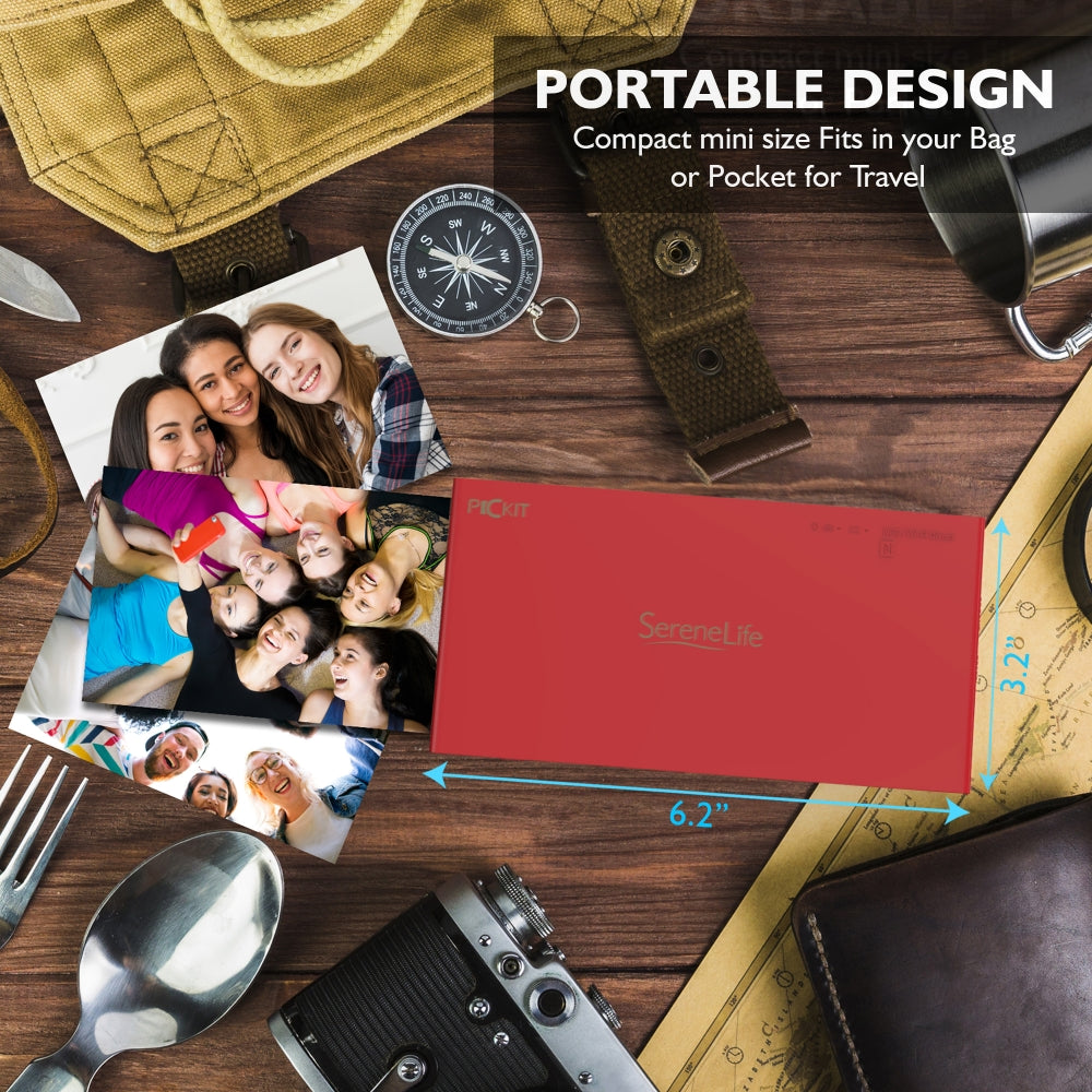 Serenelife Fotodrucker mobiler Handydrucker Bluetooth