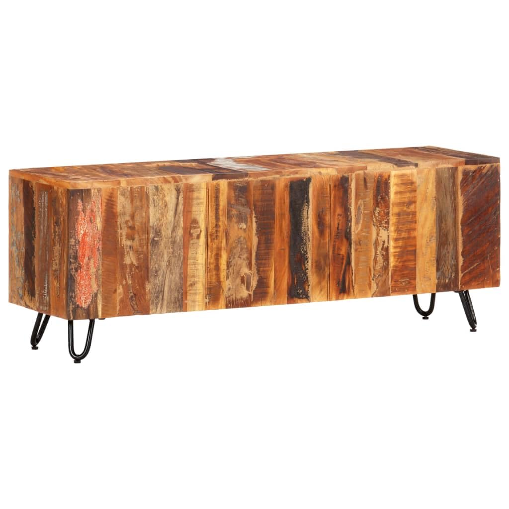 vidaXL TV Schrank Lowboard 110x30x40cm Altholz Massiv Vintage