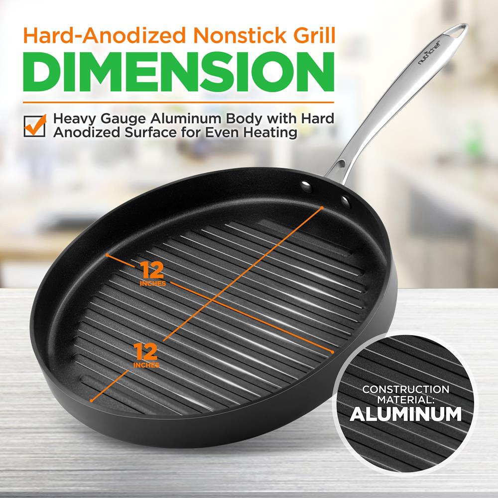 Serenelife Cookware Grillpfanne Antihaft 30cm 5Qt