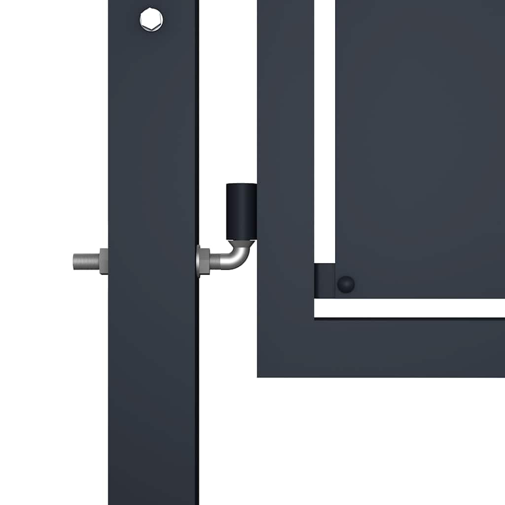 vidaXL Gartentor Doppeltor Stahl Anthrazit 300x125 cm