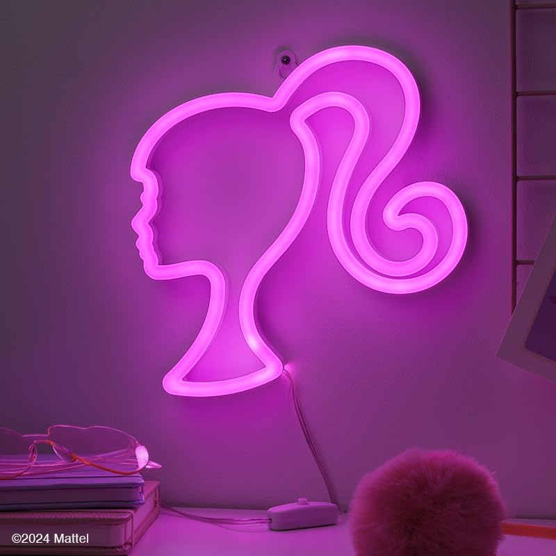 Paladone Barbie LED Neonlicht Rosa 22 cm USB Wandleuchte