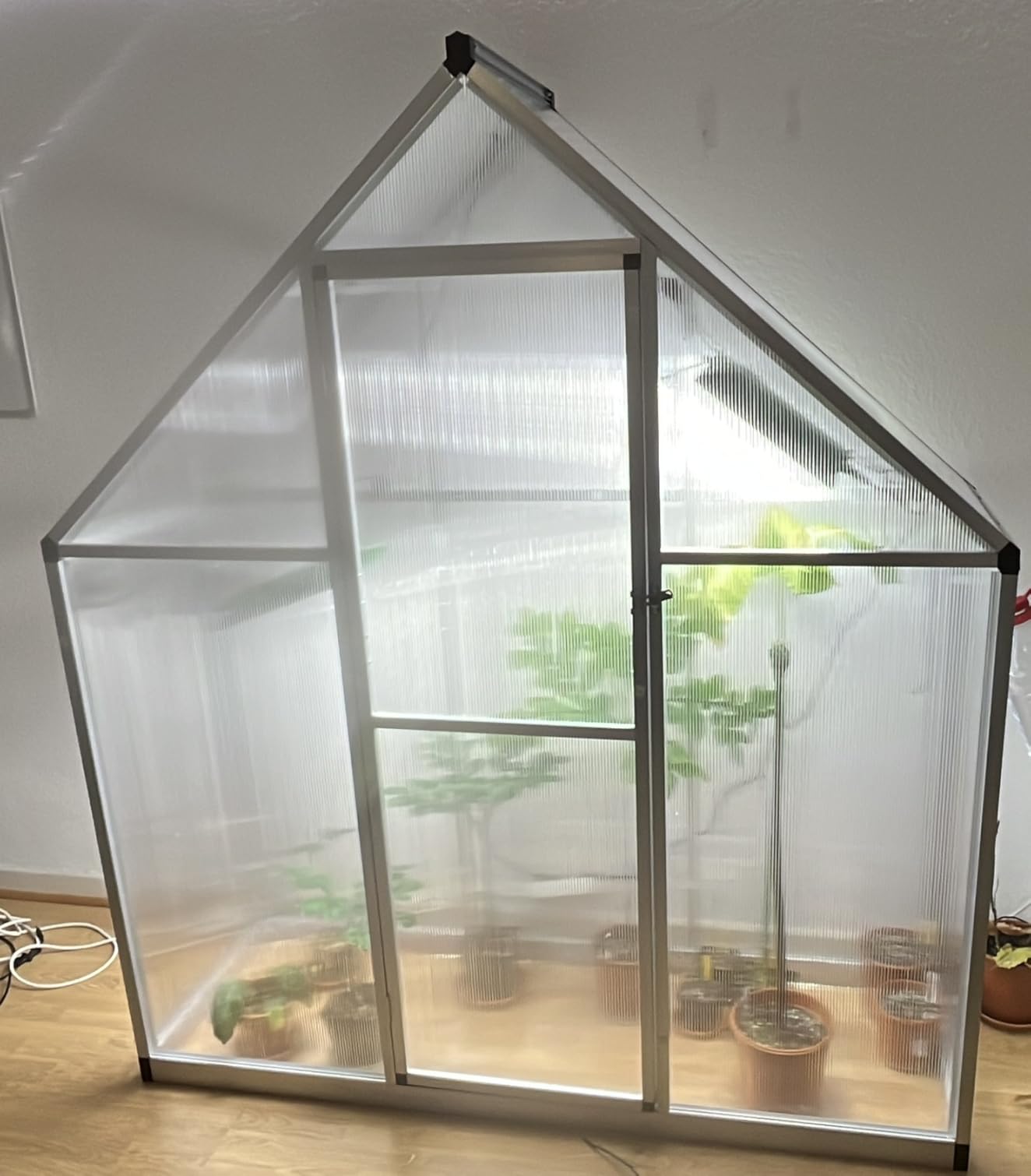 vidaXL Heim & Garten Gewächshaus 169x58x195 cm Grün Alu