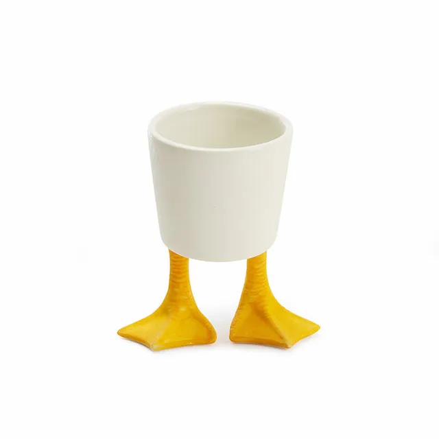 Kikkerland Home Duck Feet Blumentopf Porzellan Entenfüße