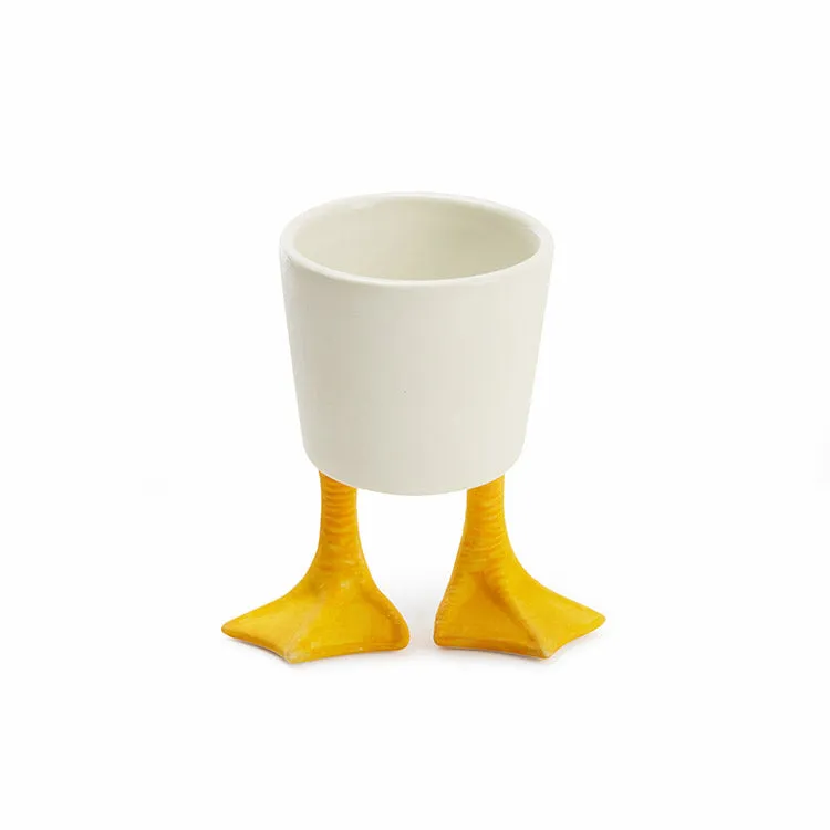 Kikkerland Home Duck Feet Blumentopf Porzellan Entenfüße