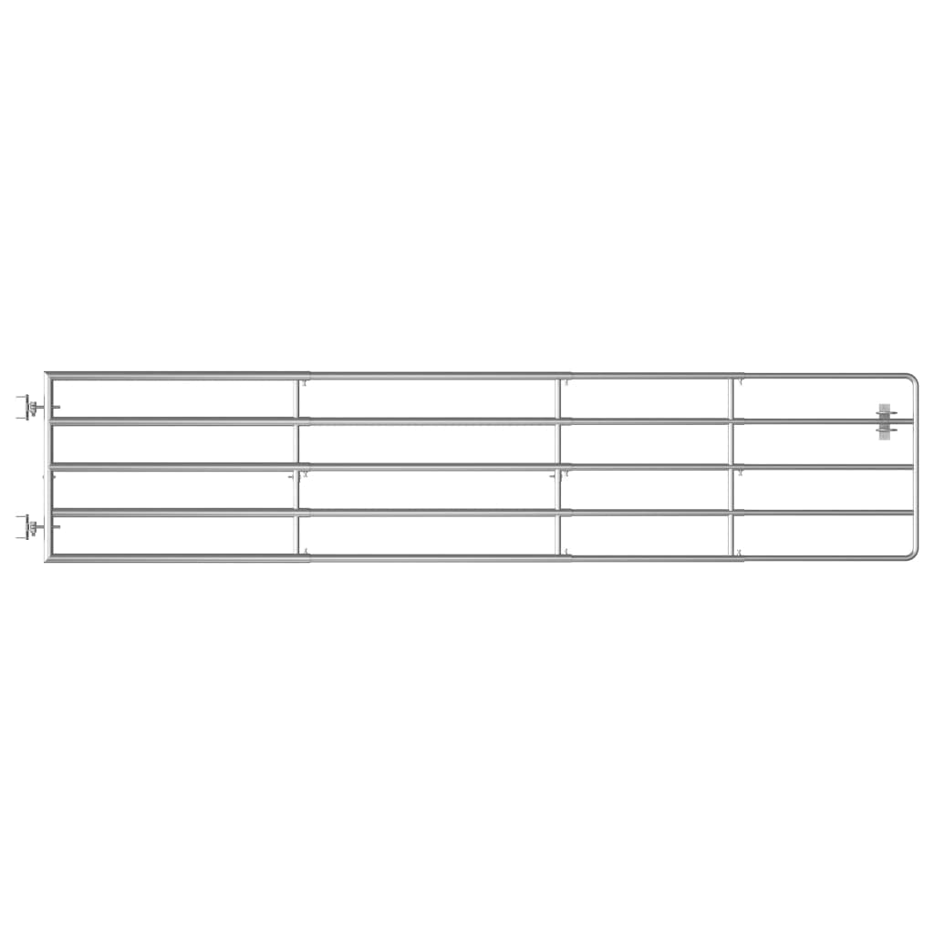 vidaXL Weidetor Stahl 95-170x90cm Silber