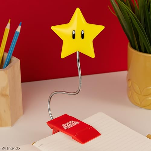 Paladone Super Mario Super Star Buchlampe LED Clip